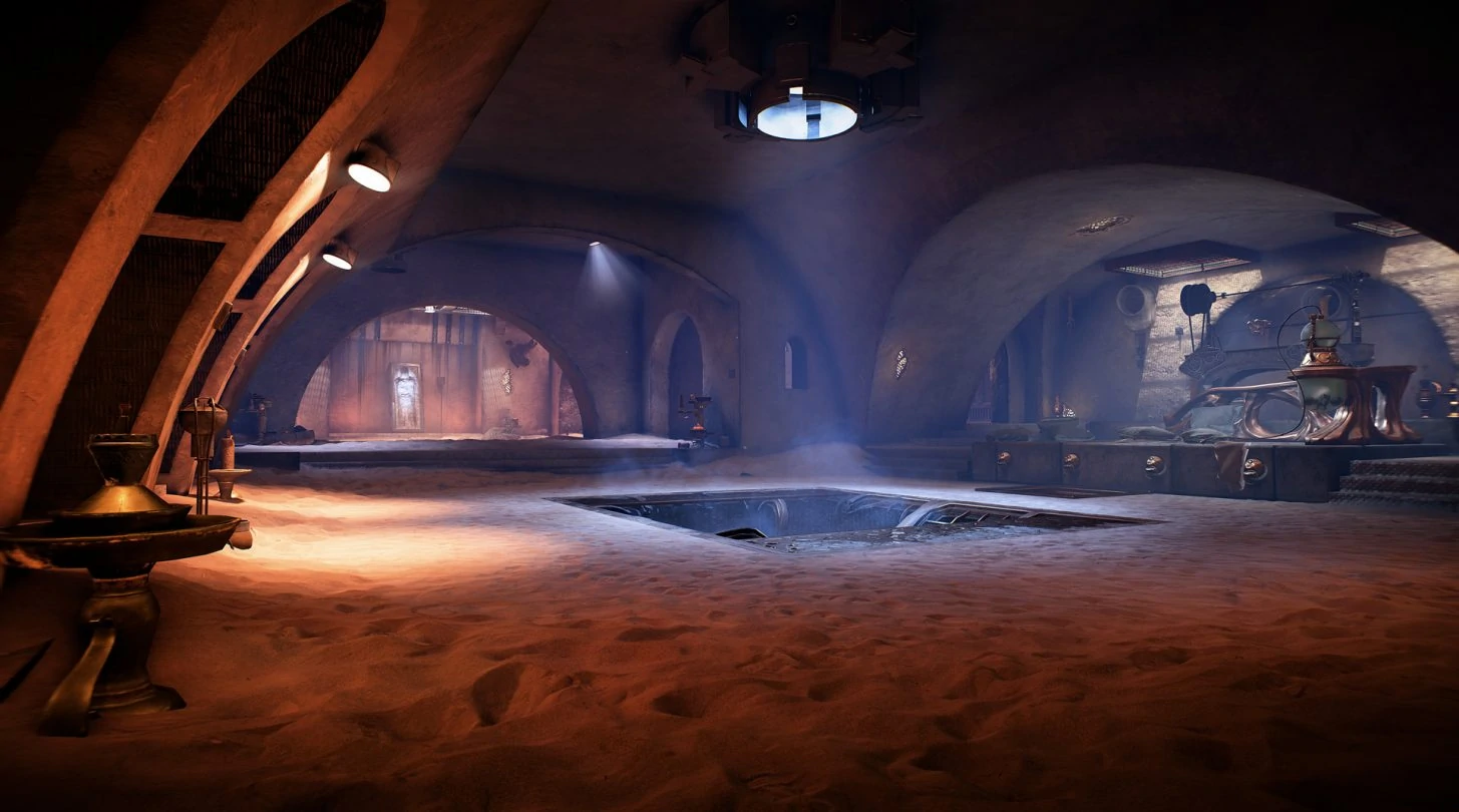 Jabba's throne room from Star Wars Battlefront